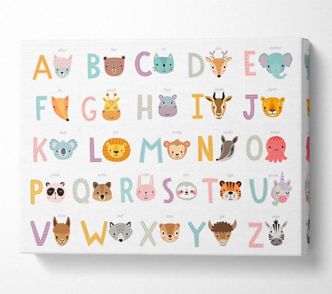 Picture of The Animal Alphabet Canvas Print Wall Art