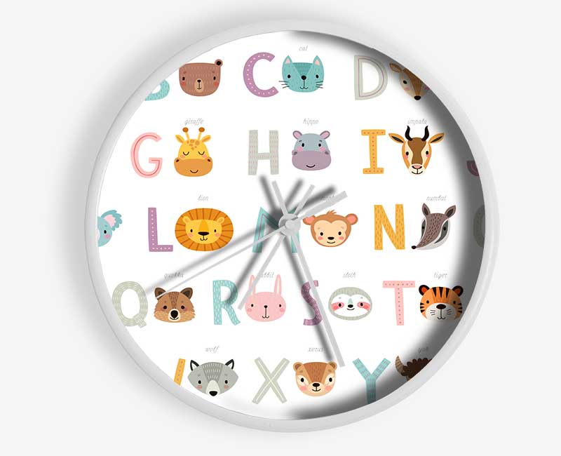 The Animal Alphabet Clock - Wallart-Direct UK