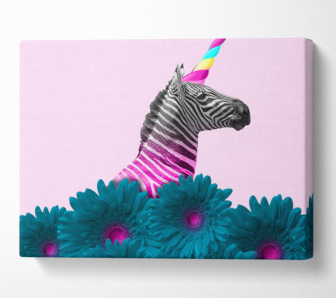 Picture of The Horned Zebra Canvas Print Wall Art