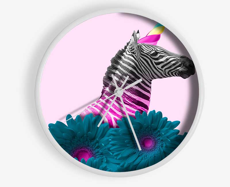 The Horned Zebra Clock - Wallart-Direct UK