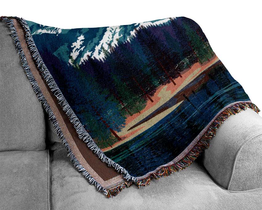 The Snow Lake Mountain Woven Blanket