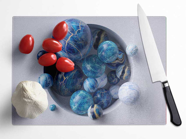 The Spheres In The Hole Glass Chopping Board