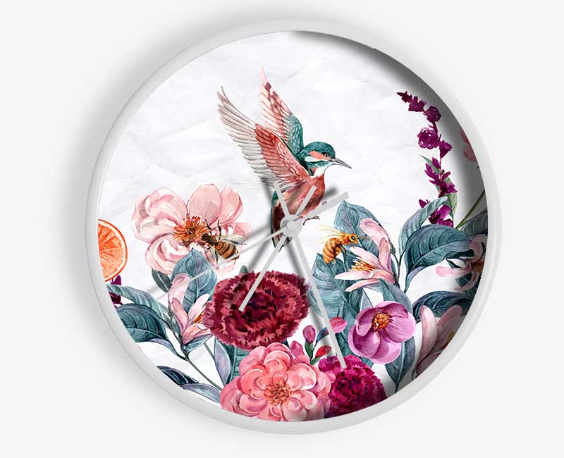 The Kingfisher Landing Clock - Wallart-Direct UK