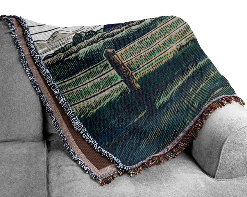 Stunning Line Sun Woven Blanket