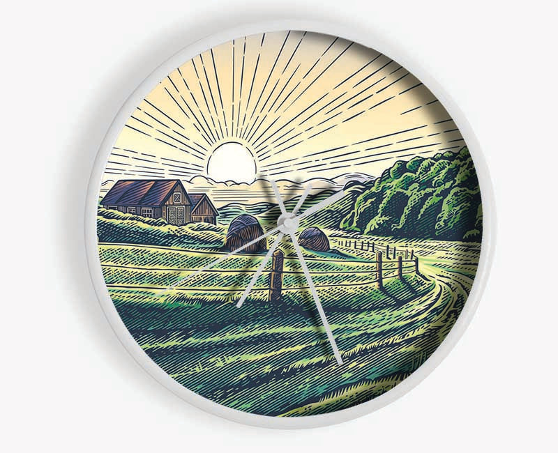 Stunning Line Sun Clock - Wallart-Direct UK