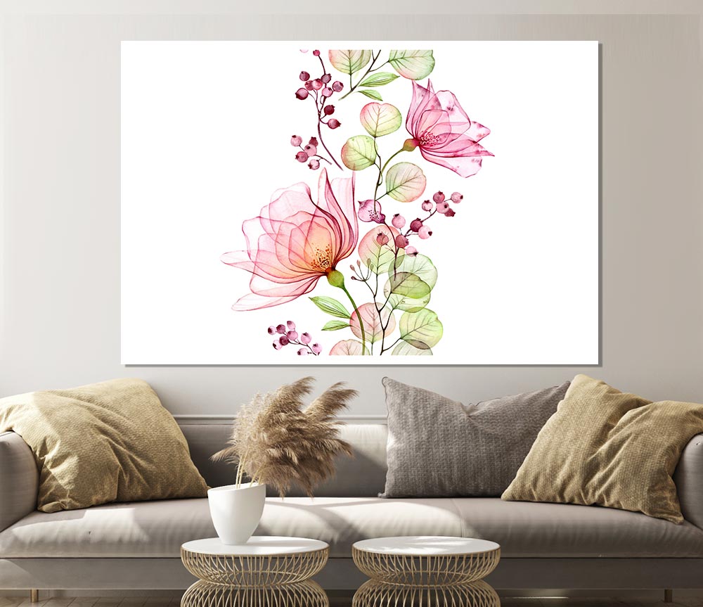 Trail Of The Floral Print Poster Wall Art