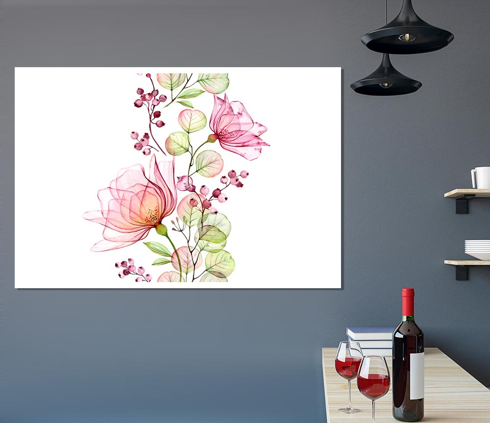 Trail Of The Floral Print Poster Wall Art