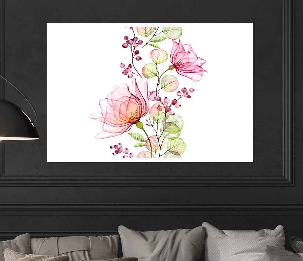 Trail Of The Floral Print Poster Wall Art