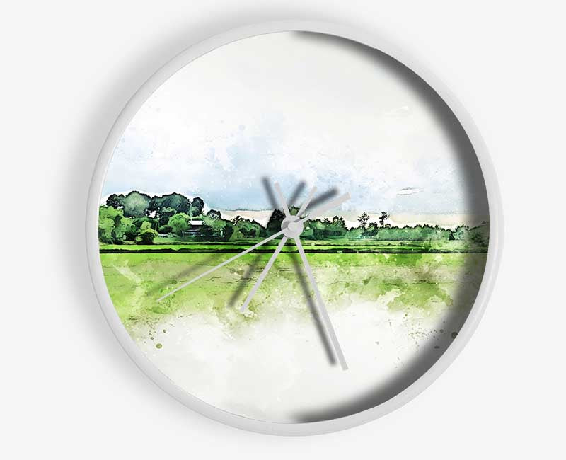 The Green Countryside Clock - Wallart-Direct UK