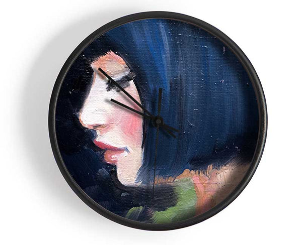 Bob Hair Cut Woman Clock - Wallart-Direct UK