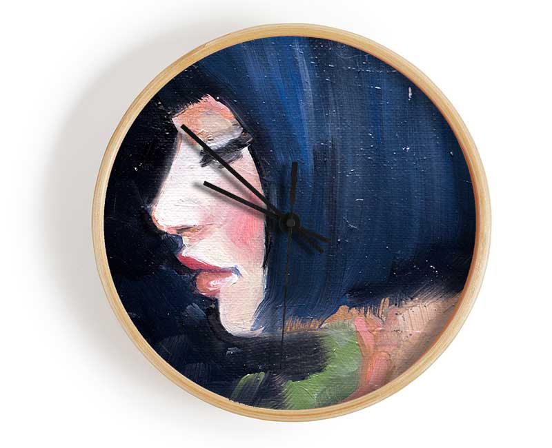 Bob Hair Cut Woman Clock - Wallart-Direct UK