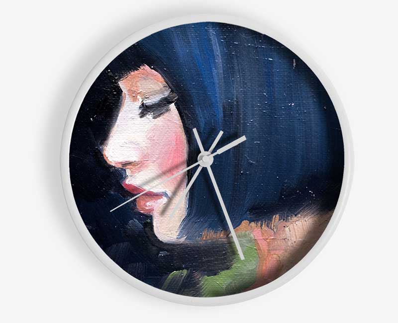 Bob Hair Cut Woman Clock - Wallart-Direct UK