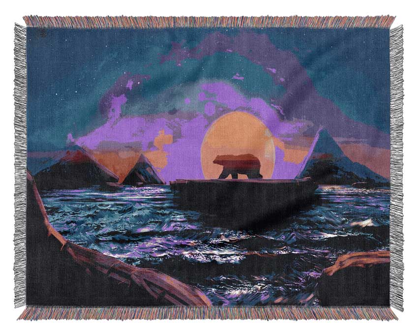 Polar Bear Dawn Woven Blanket