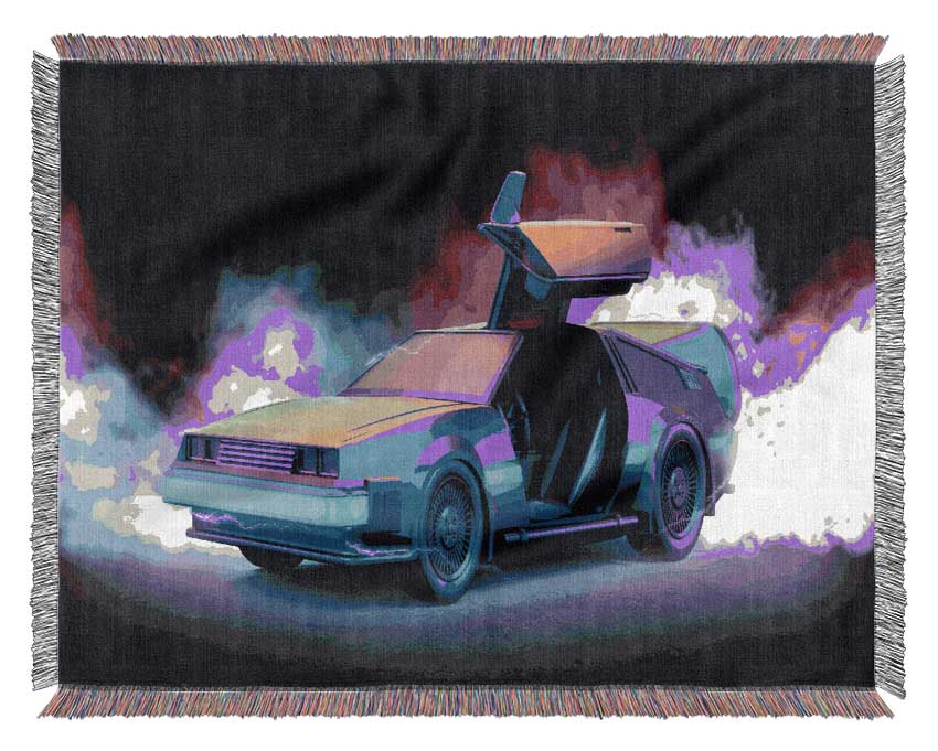 Delorean Smoke Woven Blanket