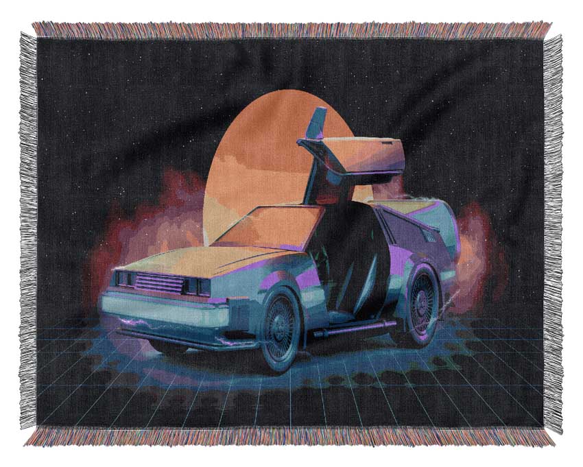 Delorean Smoke Sunrise Woven Blanket