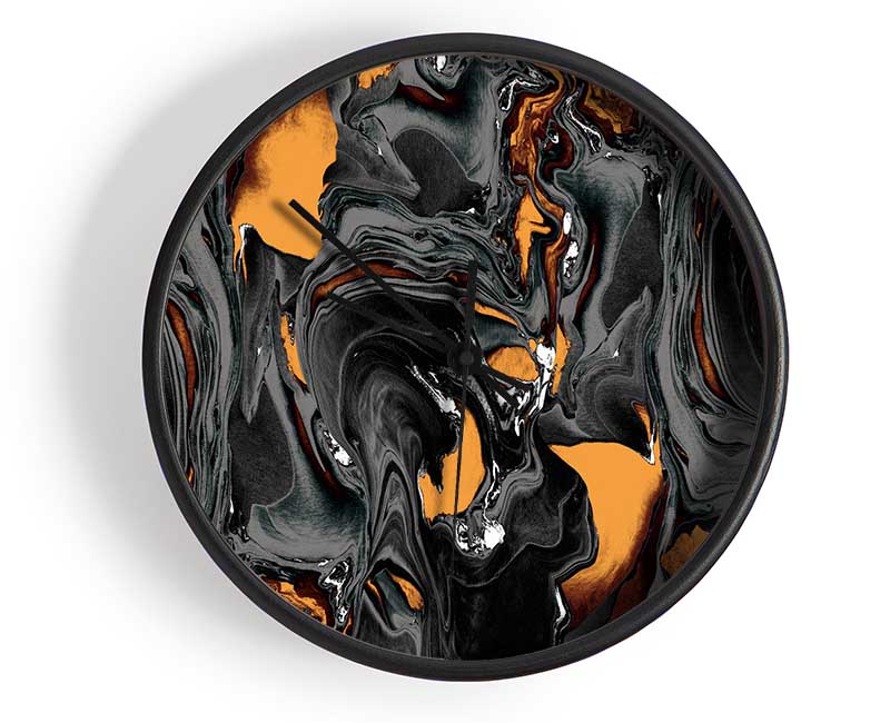 Molten Lava Pattern Clock - Wallart-Direct UK