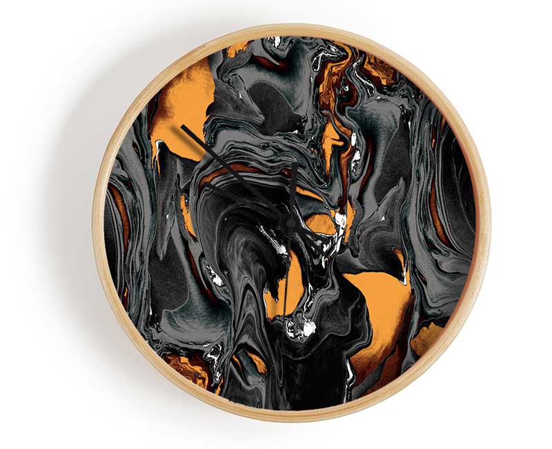 Molten Lava Pattern Clock - Wallart-Direct UK