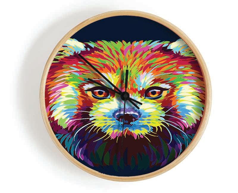 Red Panda Stare Clock - Wallart-Direct UK