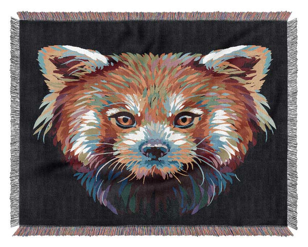 Red Panda Stare Woven Blanket