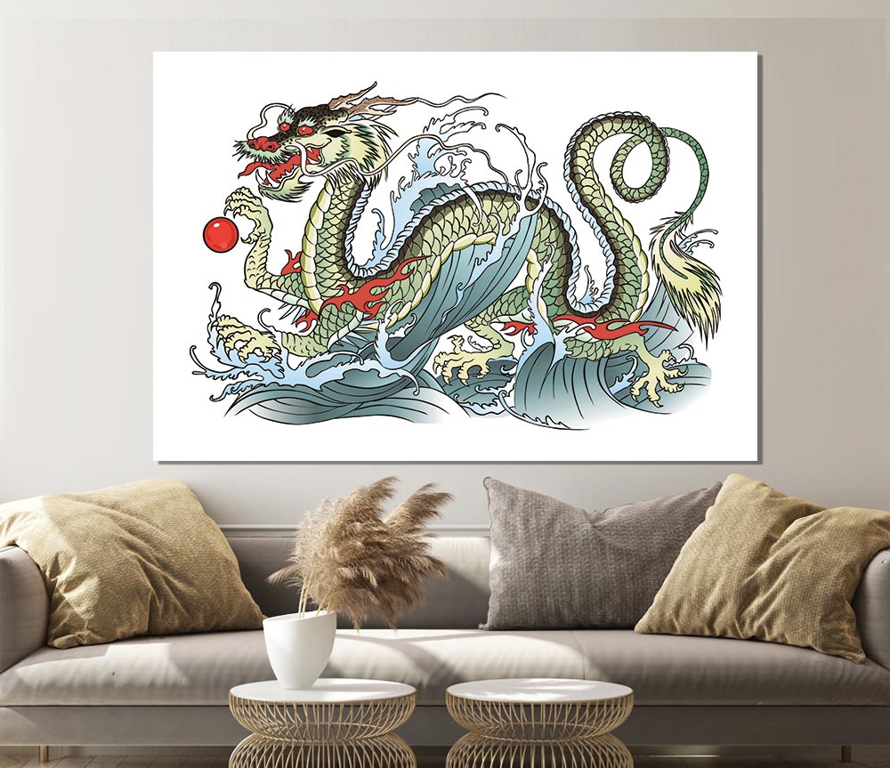 The Chinese Dragon Dance Print Poster Wall Art