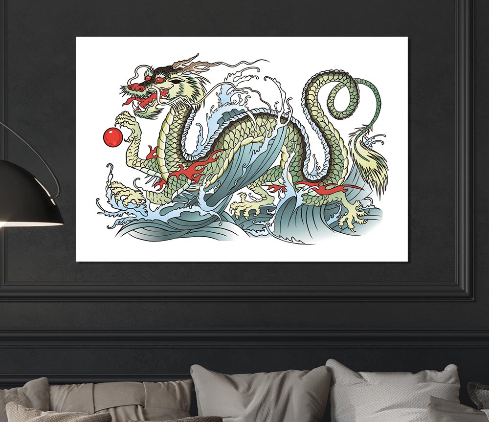 The Chinese Dragon Dance Print Poster Wall Art