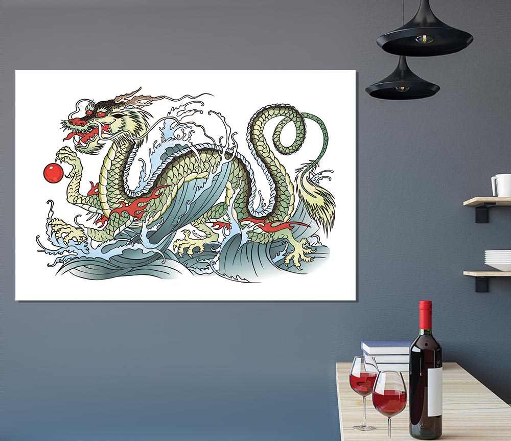 The Chinese Dragon Dance Print Poster Wall Art