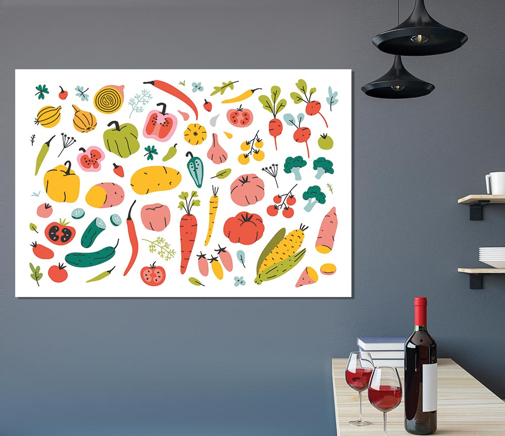 Autumn Squash Print Poster Wall Art