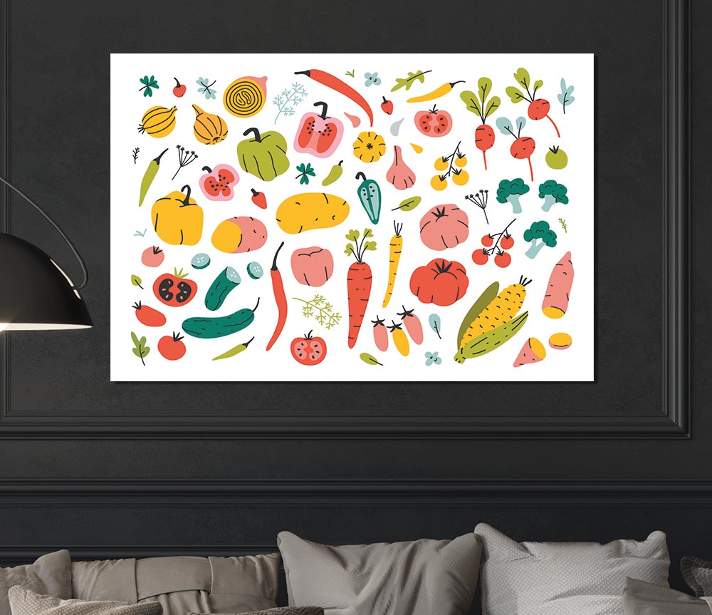 Autumn Squash Print Poster Wall Art