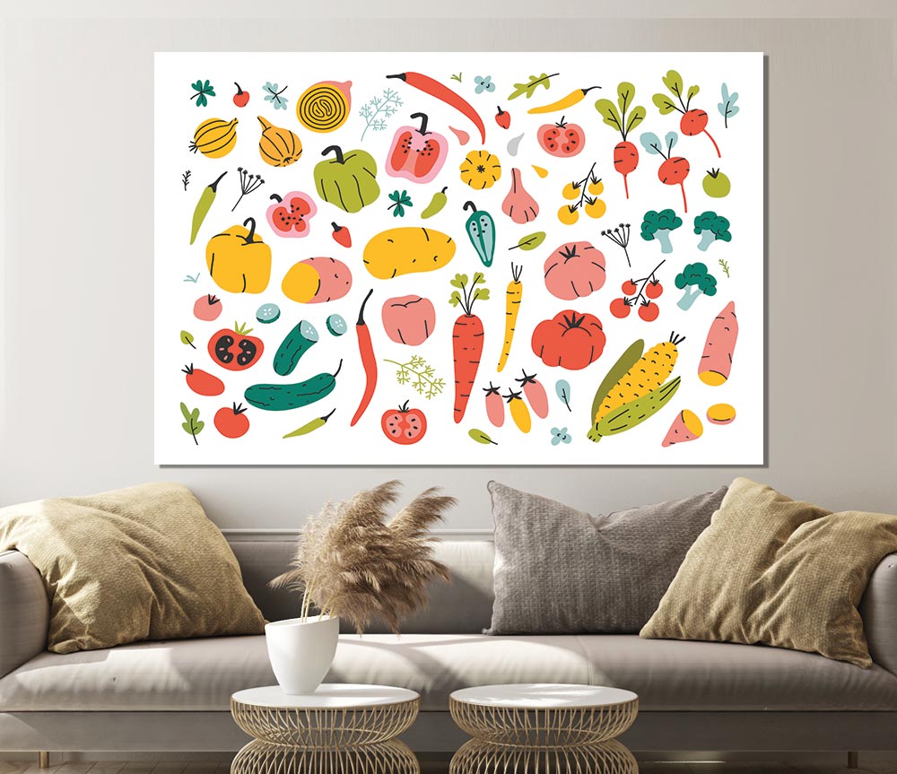 Autumn Squash Print Poster Wall Art