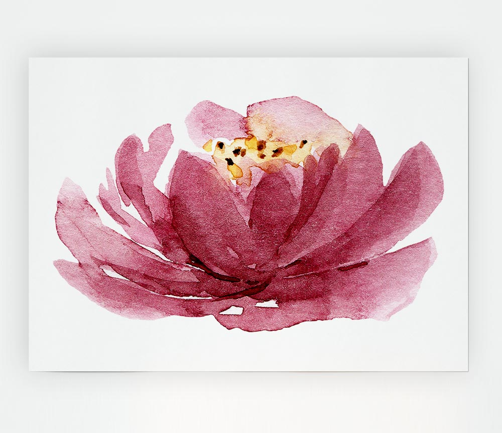 The Pink Flower Opening Print Poster Wall Art