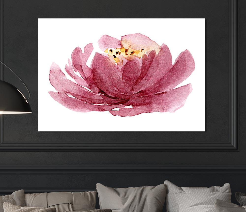 The Pink Flower Opening Print Poster Wall Art