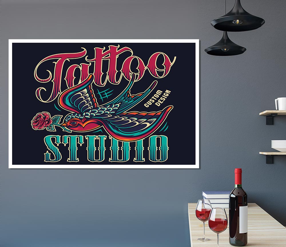 The Awesome Tattoo Studio Print Poster Wall Art