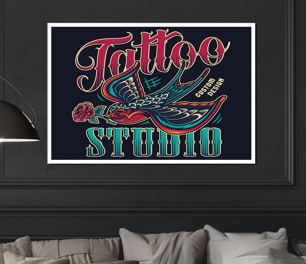 The Awesome Tattoo Studio Print Poster Wall Art