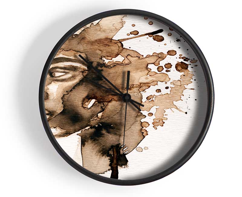 The Splatter Of Ink Portrait Clock - Wallart-Direct UK