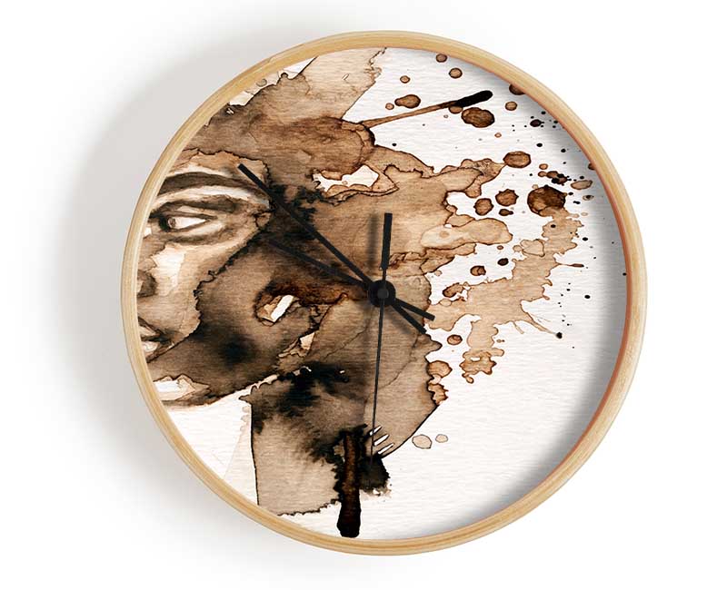 The Splatter Of Ink Portrait Clock - Wallart-Direct UK