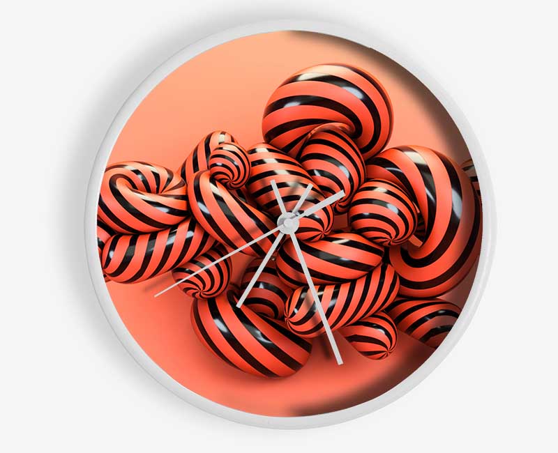 Twisty Stripey Mess Clock - Wallart-Direct UK