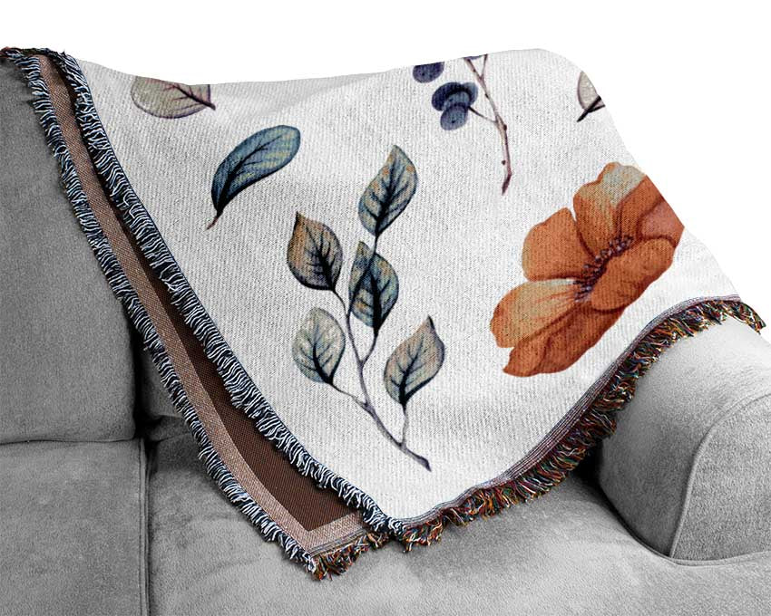 Selection Of Lovely Flowers Woven Blanket