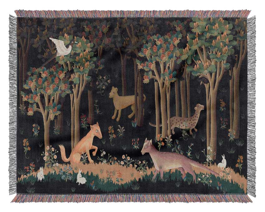 Creatures Of The Night Woven Blanket