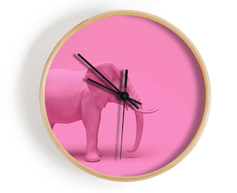 The Pink Elephant Clock - Wallart-Direct UK