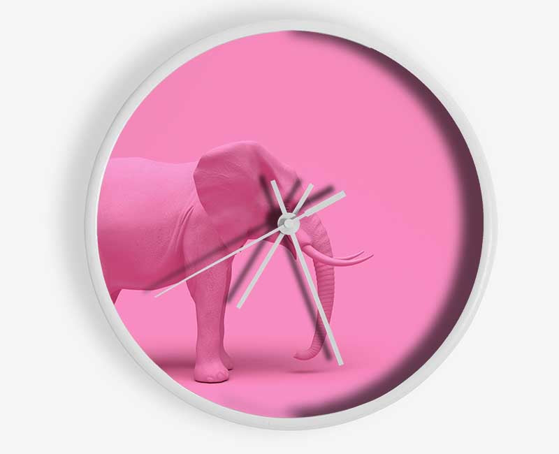 The Pink Elephant Clock - Wallart-Direct UK