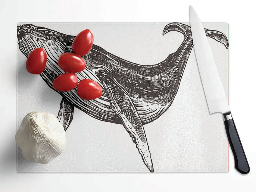 The Huge Whale Glass Chopping Board