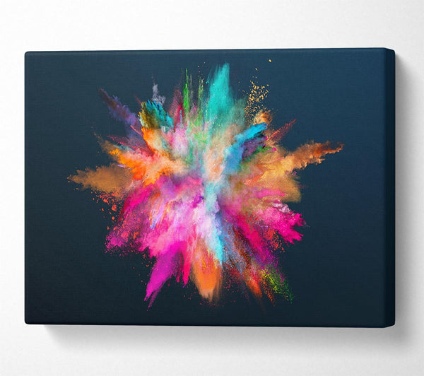 Picture of Explosion Of Paint Rainbow Canvas Print Wall Art