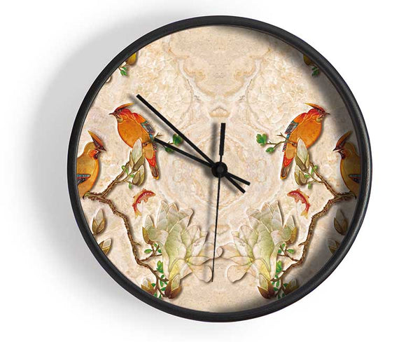 The Birds On The Branches Symmetry Clock - Wallart-Direct UK