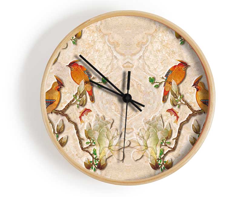 The Birds On The Branches Symmetry Clock - Wallart-Direct UK