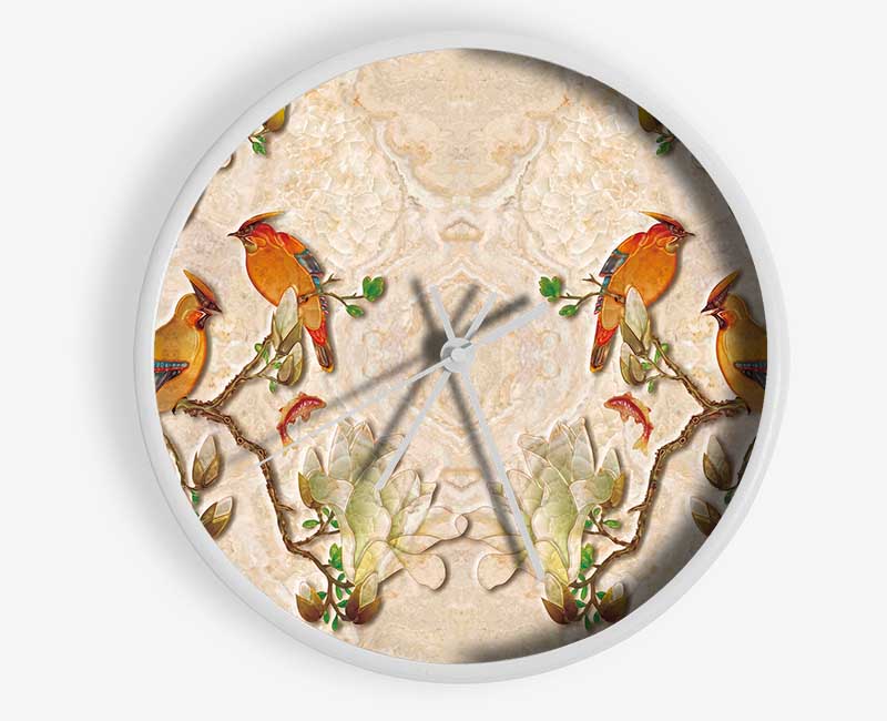 The Birds On The Branches Symmetry Clock - Wallart-Direct UK