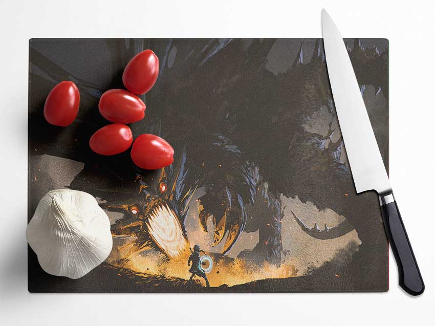 Take On The Dragon Glass Chopping Board