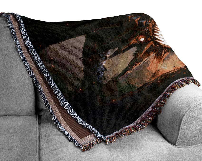 Take On The Dragon Woven Blanket