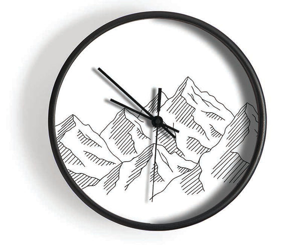 Simple Mountains Clock - Wallart-Direct UK