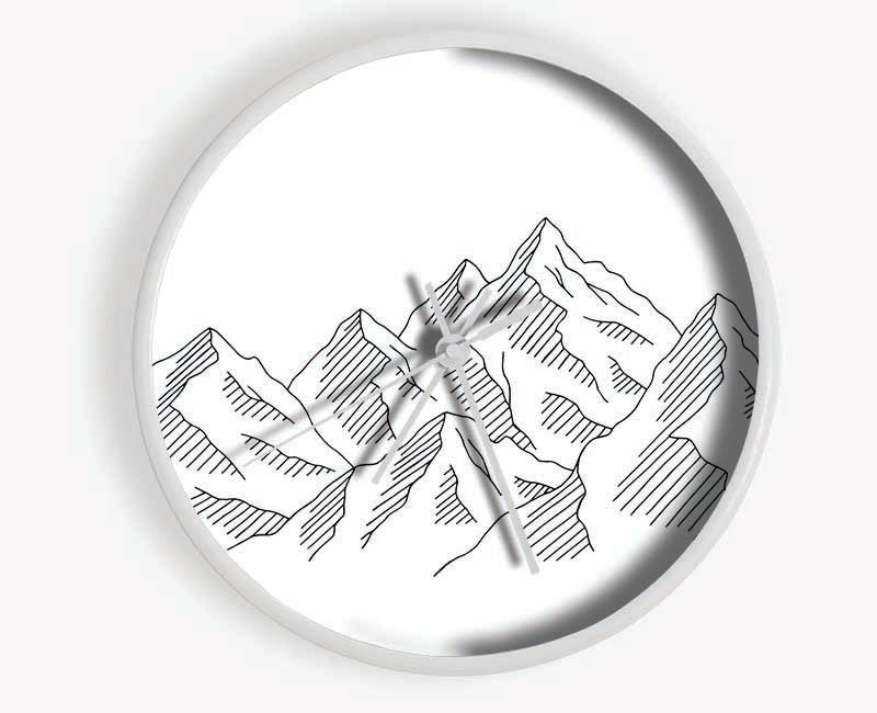 Simple Mountains Clock - Wallart-Direct UK