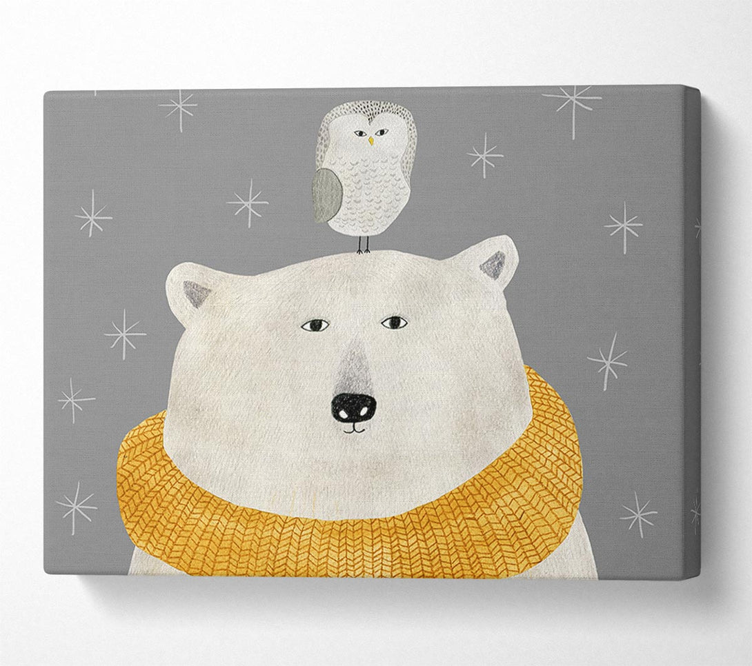 Picture of The Bear And The Owl Canvas Print Wall Art